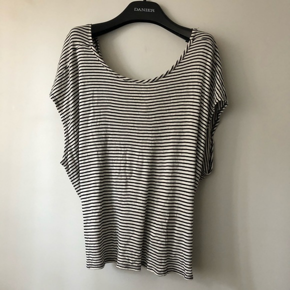 Final Touch Striped T w/ Knot and low back - Picture 3 of 5